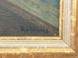 an image of a painting of a man riding a horse in a field