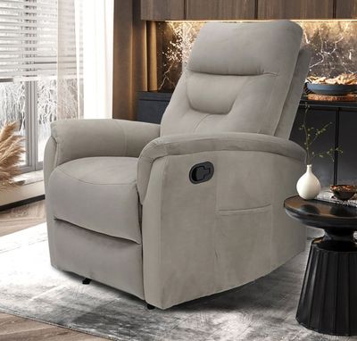 Fauteuil de relaxation manuel, en tissu toucher doux couleur…