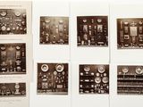 many pictures of different types of clocks on the wall