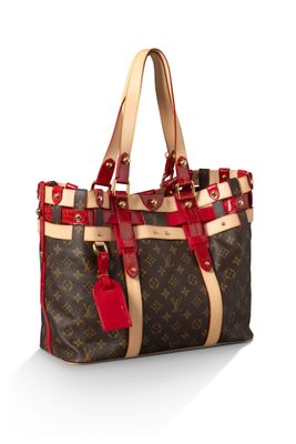 sac fourre-tout en toile et cuir monogramme louis vuitton