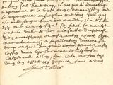 lettre manuscrite écrite à l'encre noire sur une feuille de papier