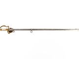 an old sword with a wooden handle on a white background