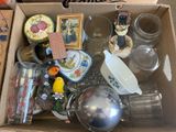 a box full of glassware and other items that are in it