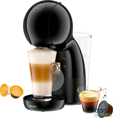 krups coffee machine with a cup of coffee next to it