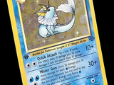 une carte Pokémon sur laquelle figure l'image d'un dragon