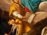 an image of a painting of a group of people holding a book