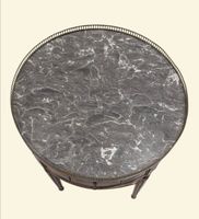 Table basse dite "bouillotte" en acajou marqueté surmontée d… (photo 2)