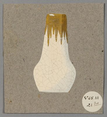 tableau représentant un vase blanc sur lequel coule une goutte jaune
