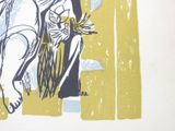 a drawing of a woman sitting on a chair