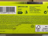 the back of a yellow box with a barcode on it