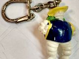 un porte-clés orné d'une figurine représentant un homme coiffé d'un chapeau