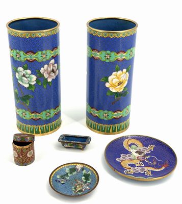 three vases that have been decorated with flowers on them