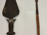 two different types of tools displayed on a white surface