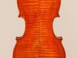 an old violin with a wooden back and a long neck