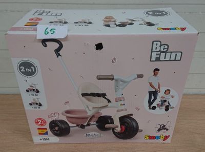 Tricycle enfant évolutif Be Fun SMOBY - Structure métal - Ro…
