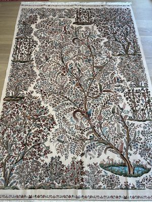 Tapis Iran l’arbre de vie fond blanc 300 X 200