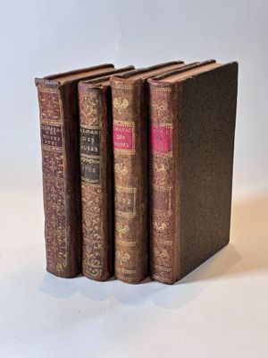 ALMANACH DES MUSES. Paris, Delalain, 1781, 1785, 1792, 1791.