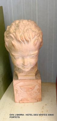 Plâtre traité façon terre cuite Bacchus - H.