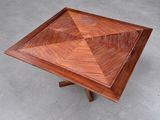 an image of a wooden table with a square top