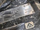 a close up of a motorcycle with a sticker on it