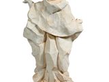 statue of a woman holding a child on a white background