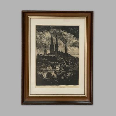 Leopold ENNOSSAR (1920-1999) Vue de Tallinn