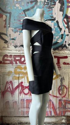 Robe T.40 A.VAUTHIER Maille élasthane Noir Neuve avec étiquette - Photo 1