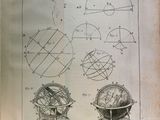 un vieux livre sur lequel figure le dessin d'un globe terrestre