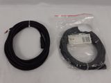 an image of a black hose and a black hose on a white surface