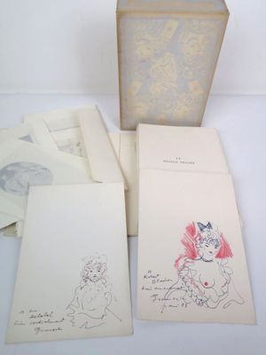beaucoup de cartes illustrées posées sur une table