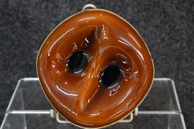 LONGCHAMP FRANCE Cendrier porte-pipes en céramique et cuir