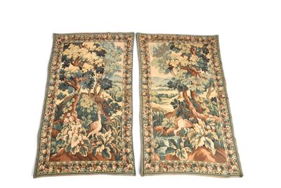 paire de panneaux de tapisserie d'Aubusson française du XIXe siècle