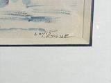a drawing of a man riding a horse on the beach