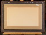 a picture of a painting on a easel in a room