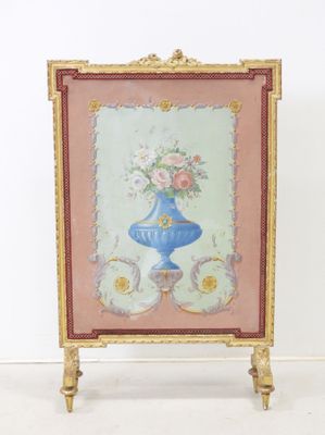 un tableau représentant un vase rempli de fleurs posé sur un socle
