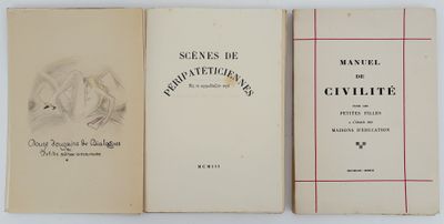 Deux livres sont posés sur une surface blanche ; l'un comporte le dessin d'un homme et l'autre celui d'une femme.