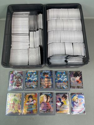 a lot of cards in the case on the table