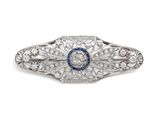 bague art déco en diamant et saphir