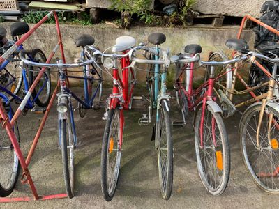 Lot de 5 vélos, cadre à col de cygne