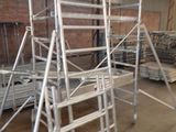 a picture of a metal ladder in a warehouse