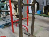 a picture of a gym equipment stand in a garage