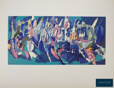 tableau représentant un groupe de personnes à bord d'un bateau sur un plan d'eau