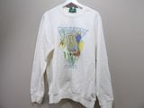 a white sweatshirt with an image of a fish on it