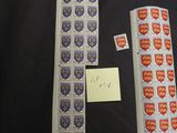 two stickers that have been placed next to each other