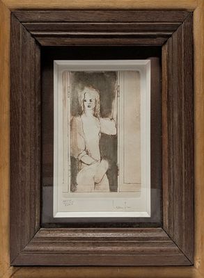 Leonor FINI (1927-1996) "femme à la porte"