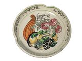 an image of a plate with a design of fruits and vegetables on it