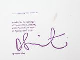 a purple ink drawing on a white sheet of paper