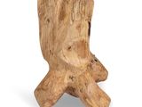 tree stump chair made from a single piece of wood