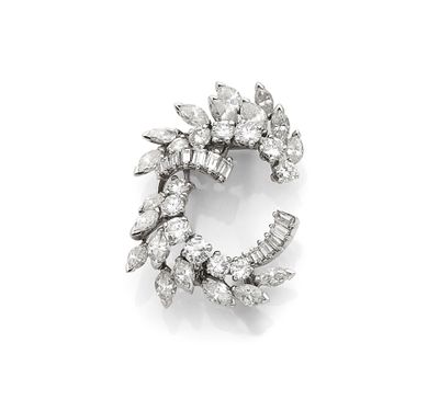 broche en diamant art déco, par van cleef