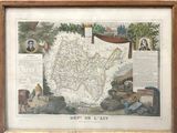 an old map of the united states of north america in a wooden frame